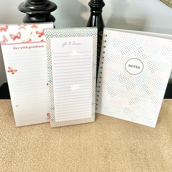NWT Colorful Polka Dot Gratitude Notebook/Journal Notepad Stationery Bundle - Picture 2 of 8